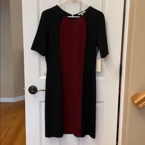 41 Hawthorne Black & Burgundy Dress